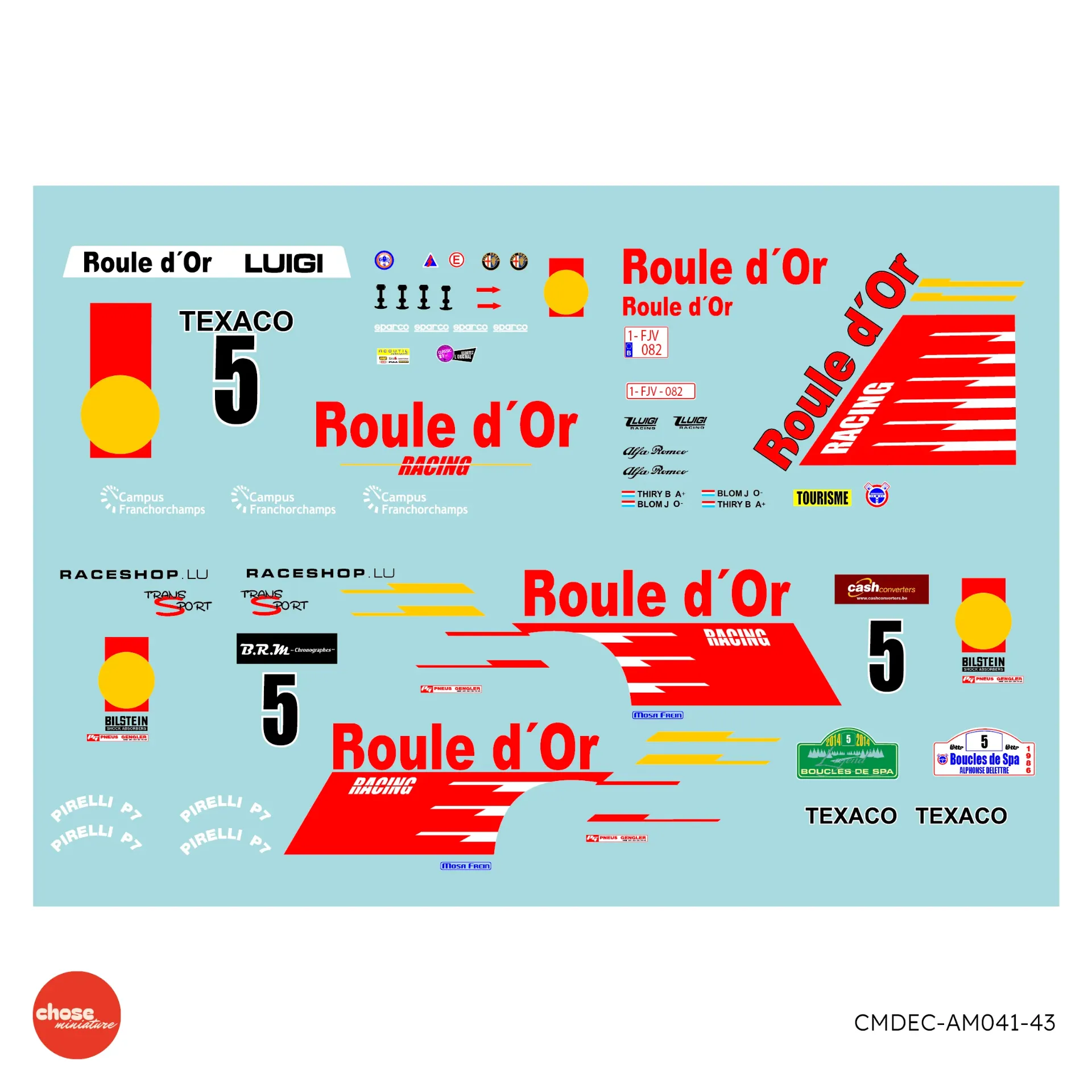 [CMDEC-AM041-43] Alfa Roméo Alfetta GTV6 #5 - Legend Boucles de Spa 2014 - B. Thiry - J. Blom