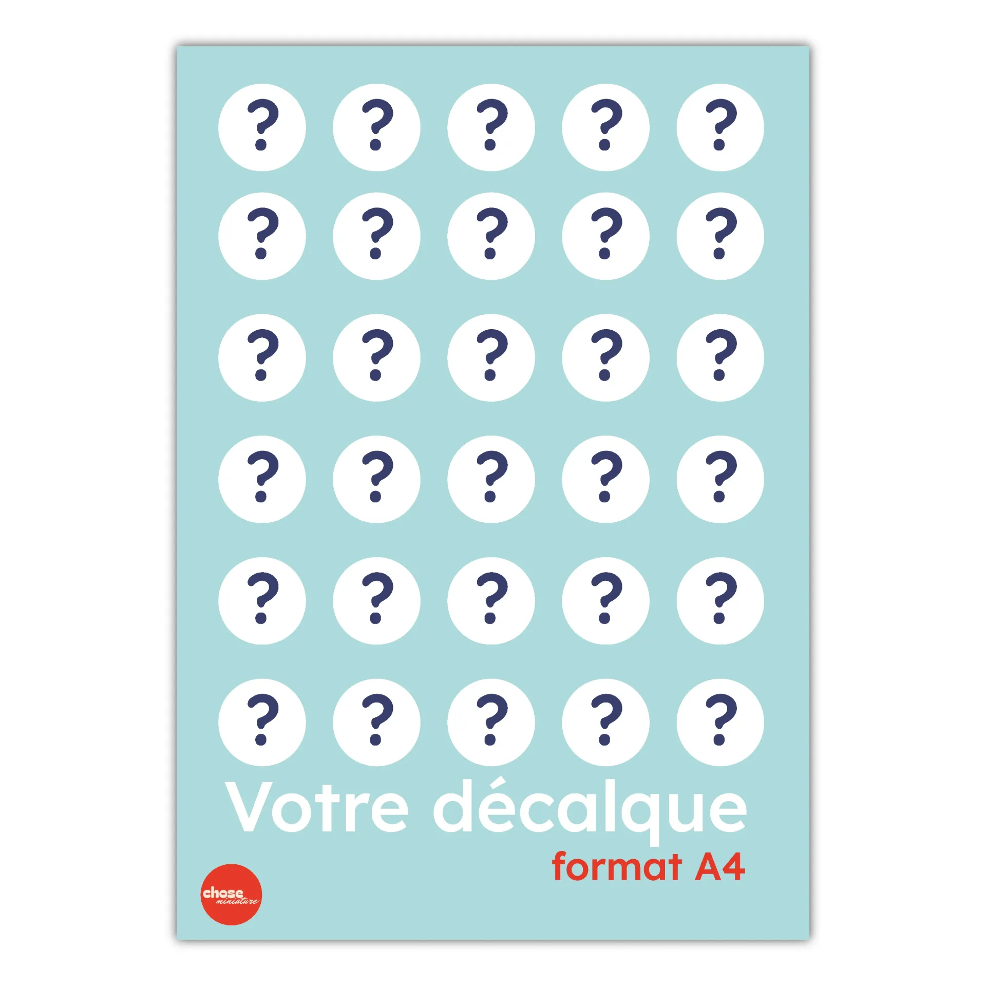 Impression de décalques personnalisée - A4