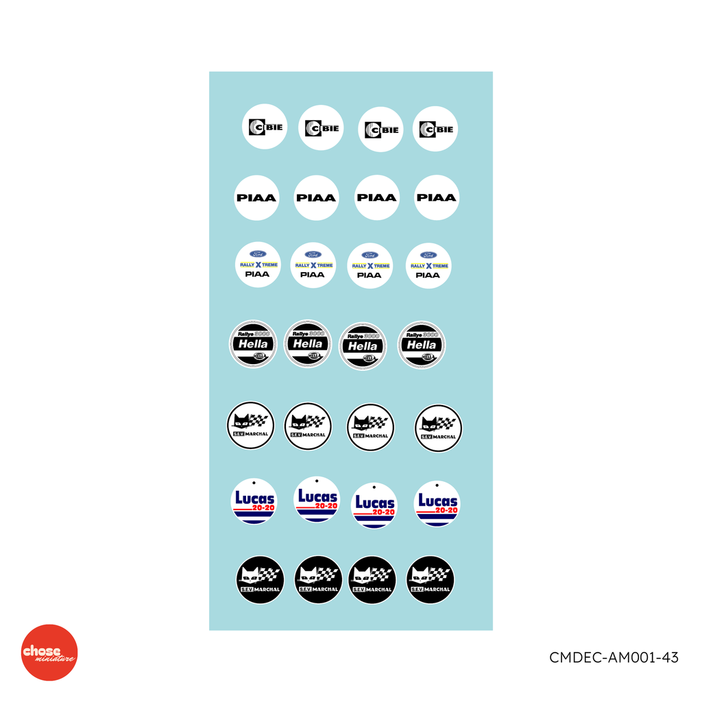 [CMDEC-AM001-43] Kit de logos pour ronds de phares