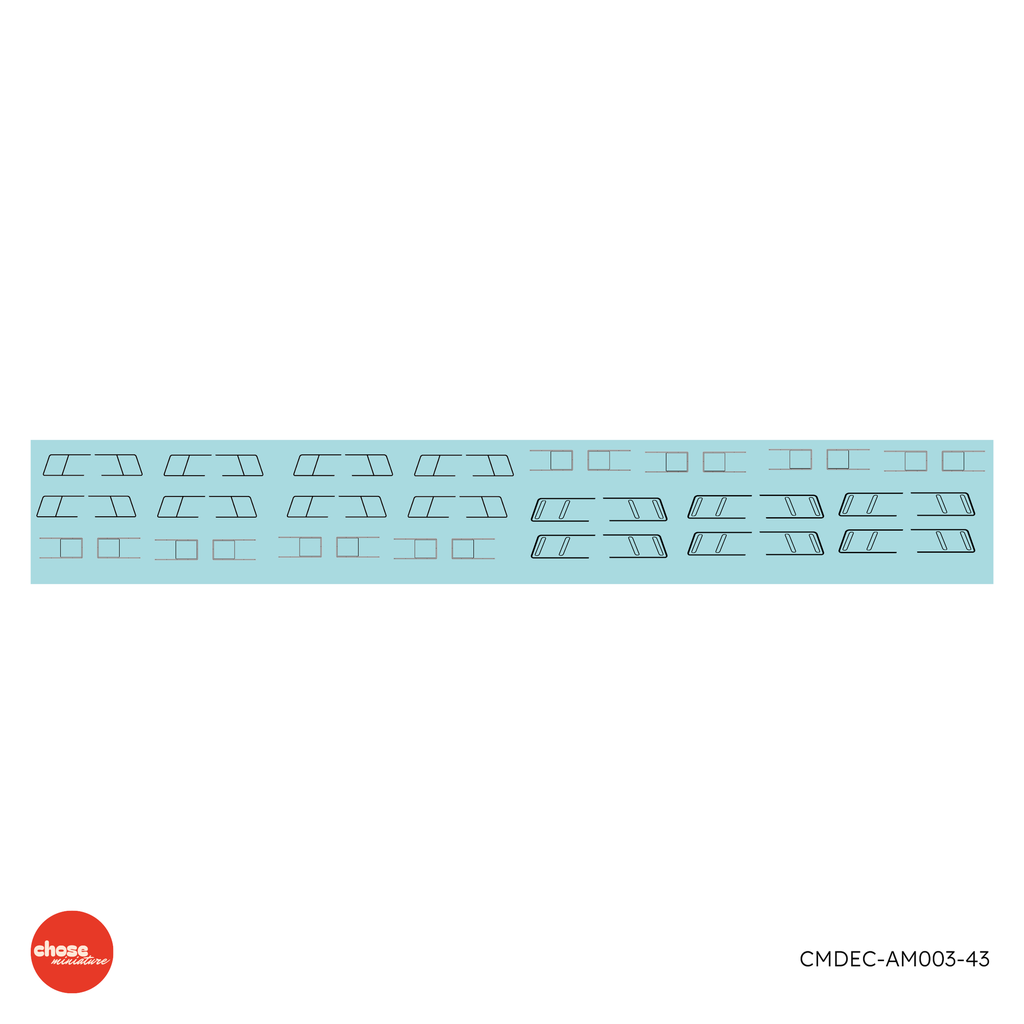 [CMDEC-AM003-43] Set de vitres latérales coulissantes