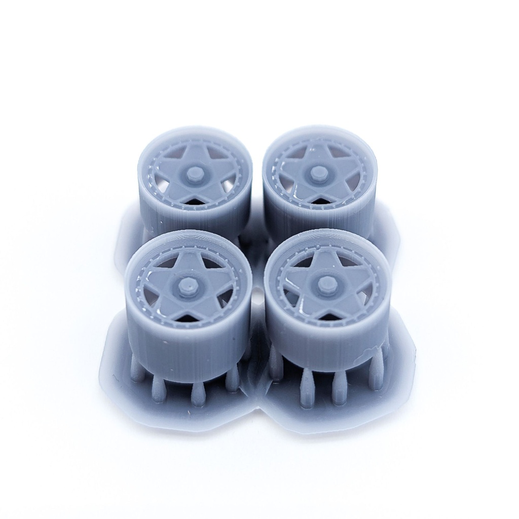 [CM3D-AM044] Jantes type Speedline 5 bâtons (Ferrari F40) - Centerlock